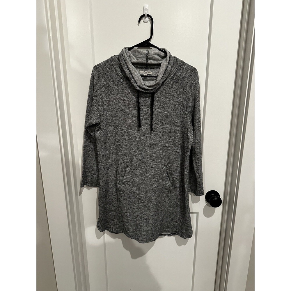 Women's‎ Bass Long Grey Cowl Neck Sweater Size L